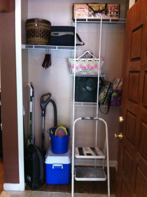 Newly organized hall closet system, We Bought Location