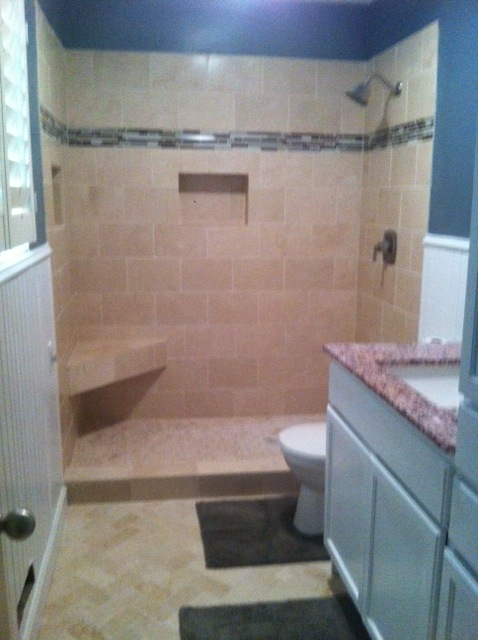 master bathroom renovation after photo